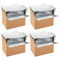 Yssoa 4 Pack Insulated Shipping Boxes With Aluminum Foil Liner,Thermal Insulation Cold Pack Shipping Boxes For Frozen, Reusable