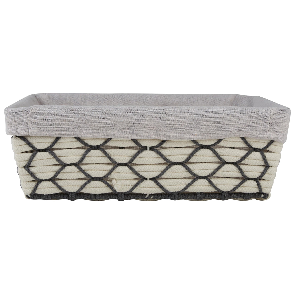 Simplify Large Shelf Woven Tote in White