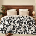 Phf Cute Cow Print Sherpa Blanket Queen Size For Women Men Adults, Reversible Thick And Warm Blanket For Winter, Ultra Soft Fuzz
