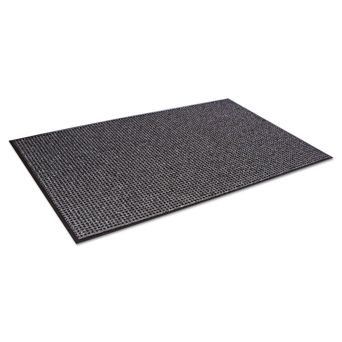 Crown Mats Oxford Wiper Scraper Mat - Floor - 60 Length X 36 Width X 0.38 Thickness Overall - Olefin, Vinyl - Black, Gray