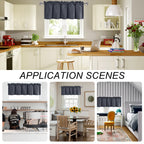 Dwcn Kitchen Curtains Valance For Windows, Bathroom/Basement Curtains For Windows, 18 Inch Short Curtains For Small Window - 1 P