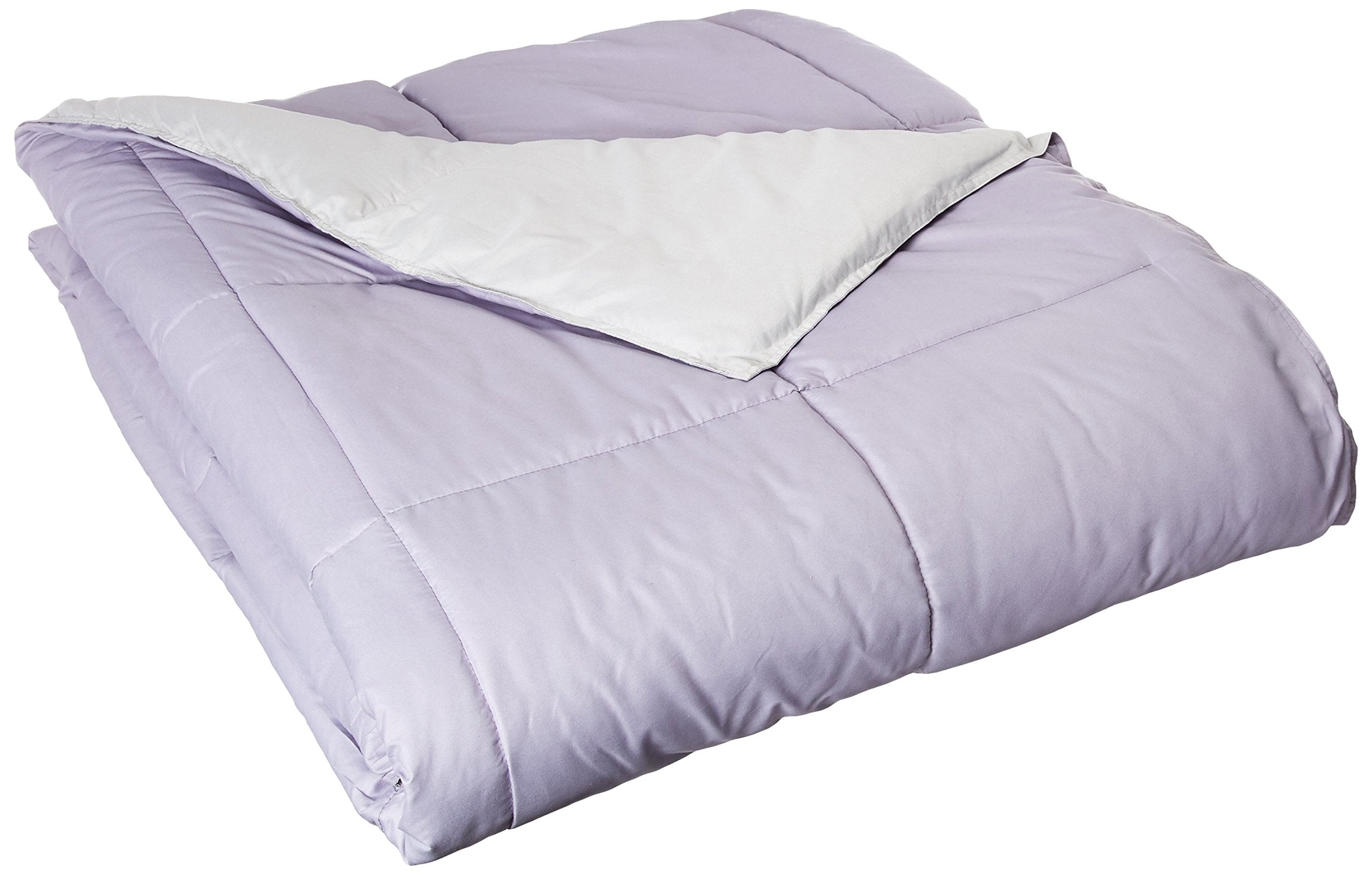 Modern Threads Down Alternative Microfiber Quilted Reversible Comforter & Duvet Insert - Soft, Comfortable Alternative To Goose Down - Bedding For All Seasons Amethyst/Silver King