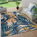 Rugshop Tropical Floral Leaves Indoor/Outdoor Area Rug 6 6 x 9 Multi