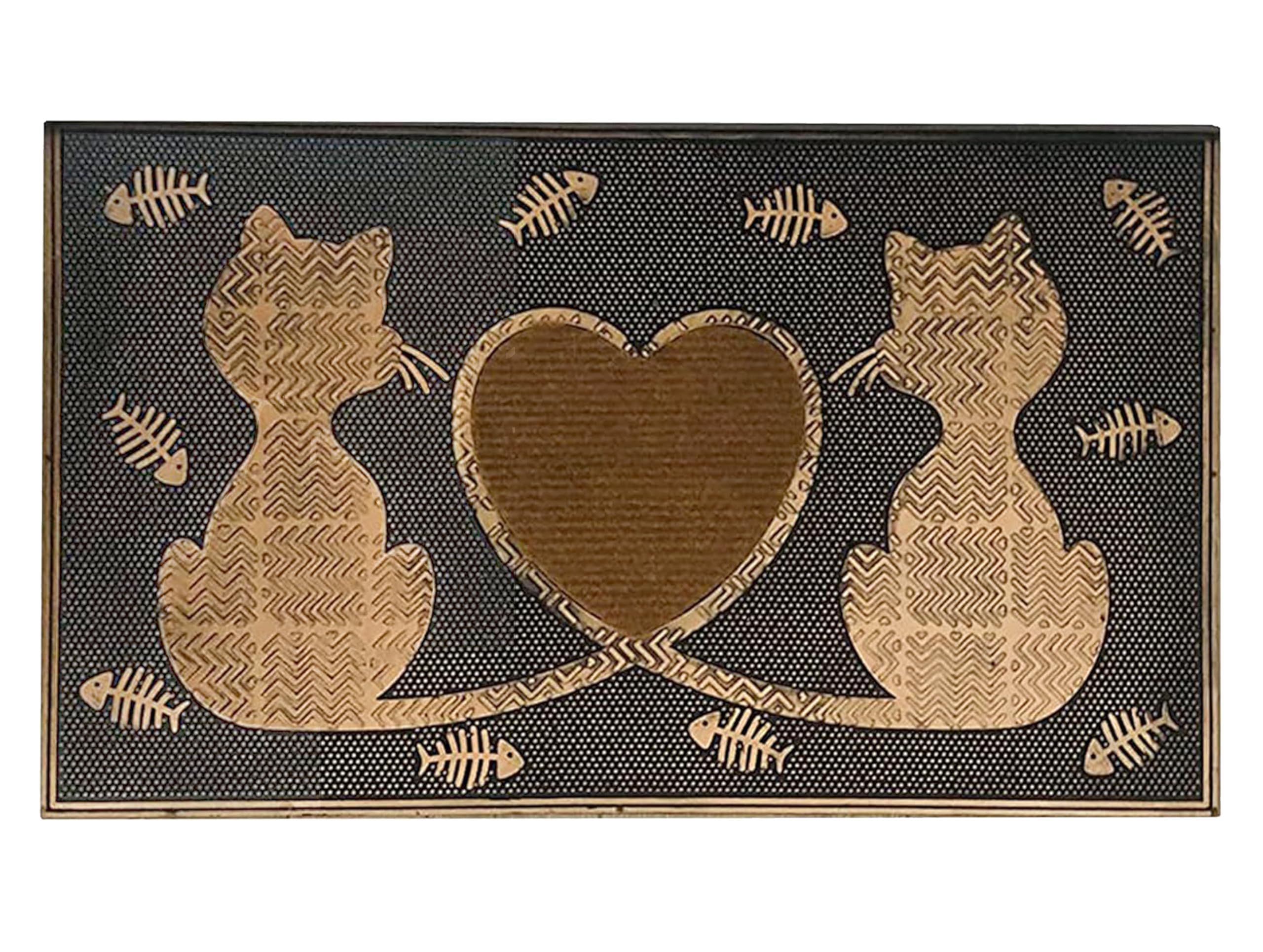 A1 Home Collections A1Home200090 Floor Rubber Pin Fun Designed Welcome Door Mats For Indoor Outdoor Entrance, 18' X 30', Twin