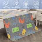 Gaming Blanket Toys Gifts For Boys - Glow In The Dark Game Controller Throw For Kids Age 1-14 Year Old Child Toddler Teen Birthd