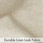 Miulee 100% Blackout Linen Curtains 108 Inches Long 2 Panels Back Tab Bedroom Drapes Living Room Black Out Window Treatments Thermal Insulated Room Darkening Rod Pocket, Natural Cream Beige