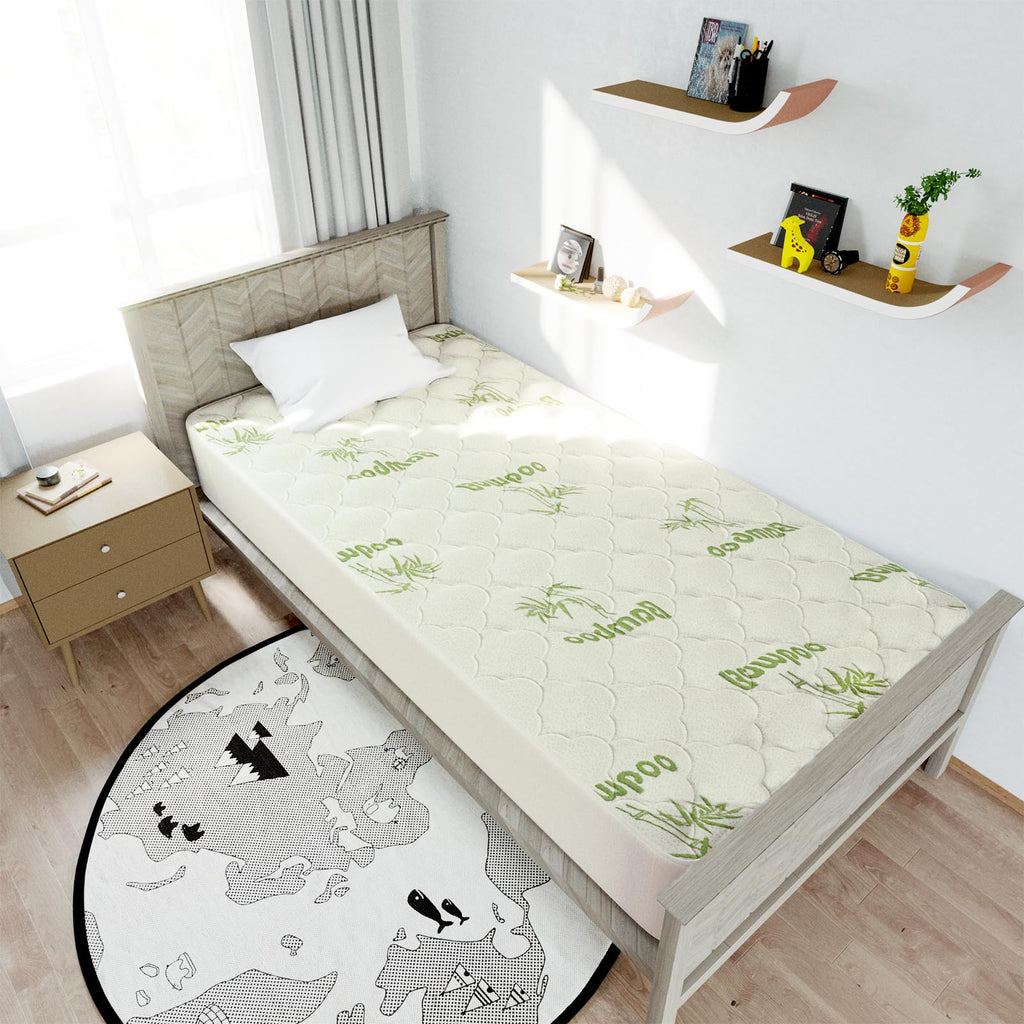 Twin Xl Mattress Topper, Quilted Thick Viscose Made From Bamboo Air Mattress Pad Cover, Noiseless Extra Plush Pillow Top Mattress Topper Extra Long Twin Fits 15-23 Inches Deep Mattresses
