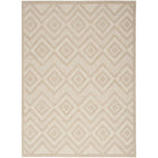 Nourison Versatile Indoor/Outdoor Cream 5' X 7' Area Rug, Easy Cleaning, Non Shedding, Bed Room, Living Room, Dining Room, Backyard, Deck, Patio (5X7)
