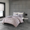 N Natori Sakura Duvet Cover Reversible Cherry-Blossom Cotton Printed Flower Floral Botanical Matching Embroidered Shams Soft Cor