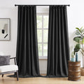 DUALIFE Pinch Pleated Blackout Curtains/Drapes 120 Inch Length,Back Tab with Hooks, Thermal Insulated Energy Efficient Draperies