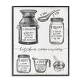 Stupell Industries Kitchen Conversion Chart Neutral Grey Word Drawing, Design by Artist Daphne Polselli Wall Art, 11 x 14, Off- 