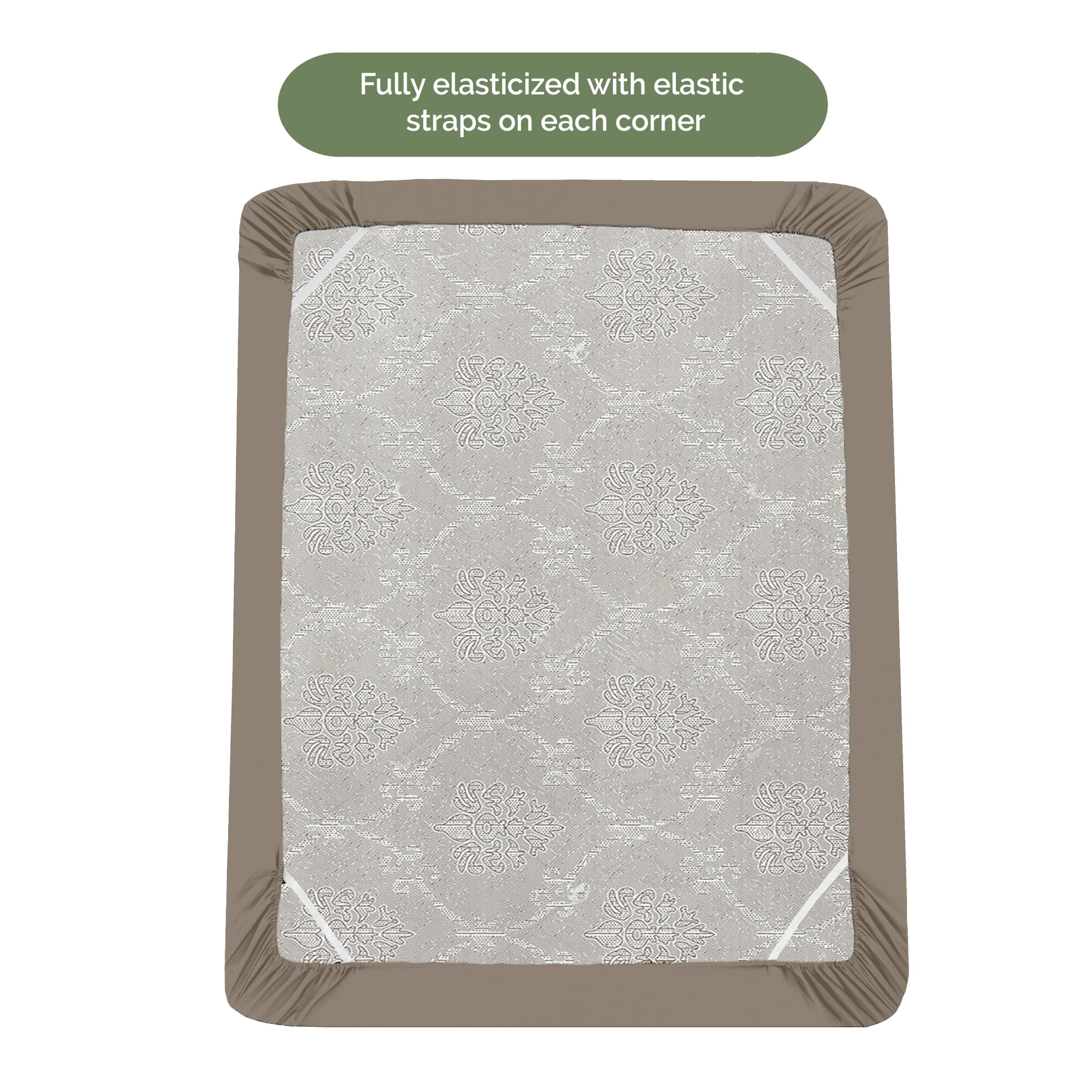 Elegant Comfort 1500 Premium Hotel Quality 18-21 Inches Deep - Extra Deep Pocket Single Fitted Sheet For High Mattress, Luxury And Softest, Smart Pocket - Wrinkle Free, Full, Taupe