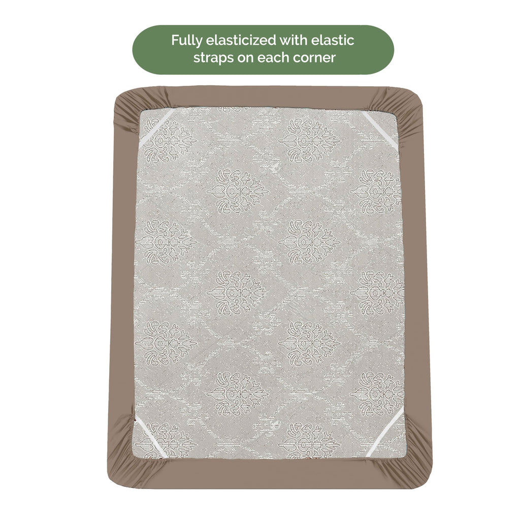 Elegant Comfort 1500 Premium Hotel Quality 18-21 Inches Deep - Extra Deep Pocket Single Fitted Sheet For High Mattress, Luxury And Softest, Smart Pocket - Wrinkle Free, Full, Taupe