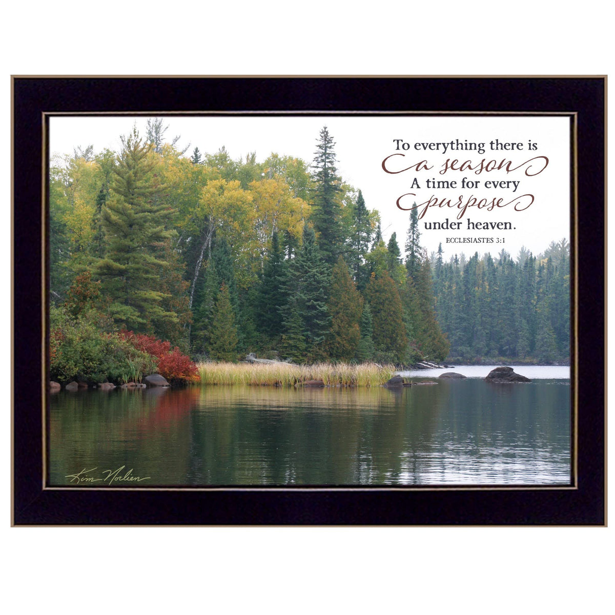 To Everything There Is A Season 1 Black Framed Print Wall Art