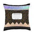 Ebony Fuller Shopp Composition Notebook Back to School Men Women Kid Boys Girls Throw Pillow, 18x18, Multicolor