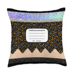 Ebony Fuller Shopp Composition Notebook Back to School Men Women Kid Boys Girls Throw Pillow, 18x18, Multicolor