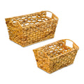 Wicker Storage Baskets, Water Hyacinth Shelf Organizers
