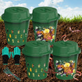 TOP XIAN 4-Pack Inground Worm Composter, Outdoor Worm Compost Bin for Garden Beds & Home Use, Vermicomposting Bin for Beginners 