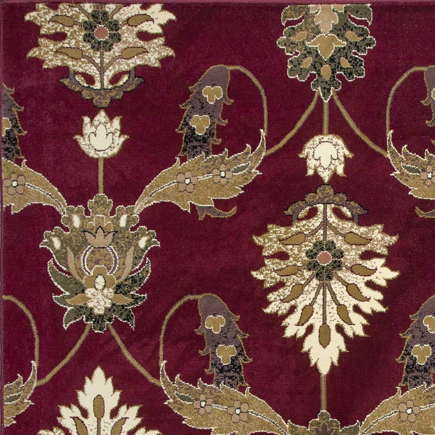 HomeRoots Decor 2'2' x 7'11' Runner Polypropelene Red Area Rug