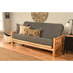 Kodiak Futons Lodge Futon in Natural Finish, Marmont Thunder