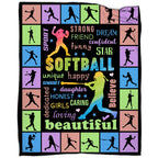 Softball Gifts For Girls, Softball Blanket 50'X60', Girls Softball Gifts, Birthday Softball Gifts For Teen Girls Blanket Soft