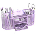 Supeasy Mesh Desk Organizer, Desk Organizers And Accessories With Drawers, Pen Holder For Desk With 2 Drawers With 9 Compartment