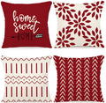 Ycoll Christmas Pillow Covers 18X18 Modern Sofa Throw Pillow Cover, Decorative Outdoor Linen Fabric Pillow Case For Couch Bed Ca