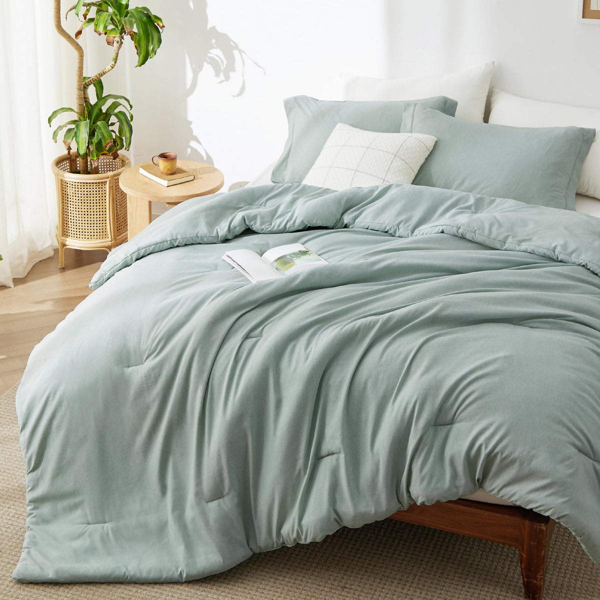 Bedsure Twin/Twin Xl Comforter Set Dorm Bedding - Sage Green Twin Bedding Set For College, Soft Cationic Dyed Bed Set For All Se