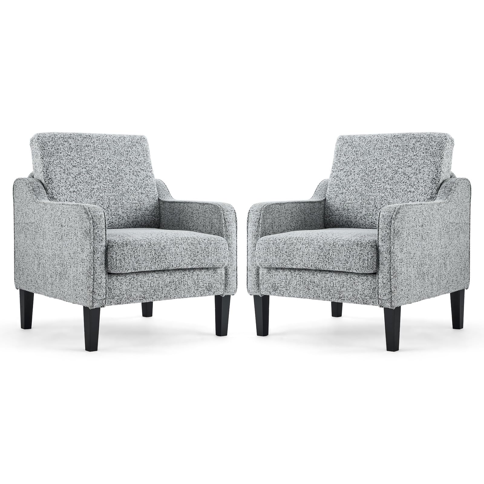 VINGLI Accent Chair for Living Room Chairs Reading Chair for Bedroom Chair Scooped Arm Chair Mid Century Modern Accent Chairs Up