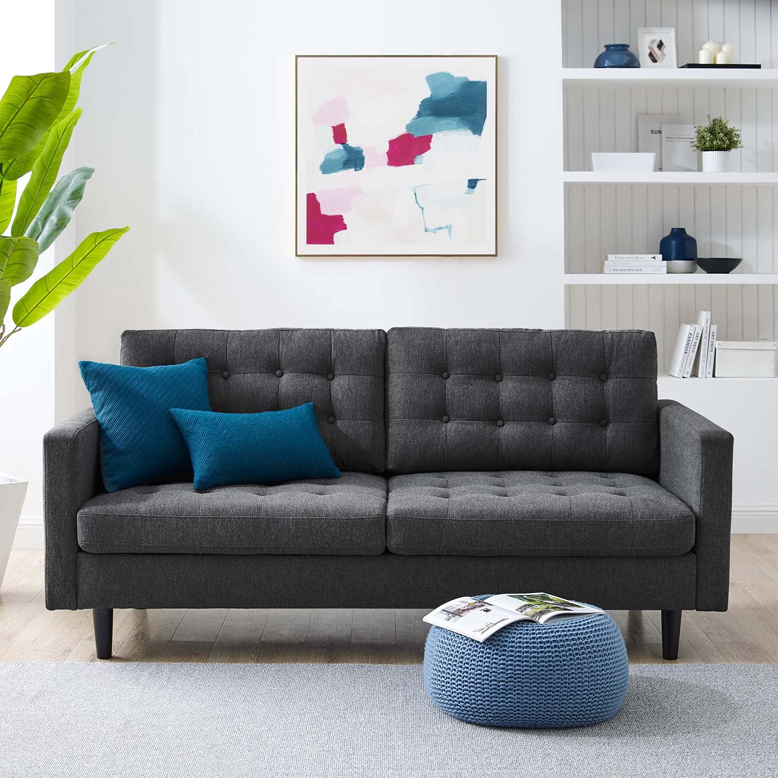 Modway Exalt Sofas, Charcoal
