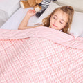 Yescool Weighted Blanket Kids 5 Lb Pink Warm Weighted Throw Blanket Minky Plush Heavy Blanket Microfiber Small Fleece Blanket Co