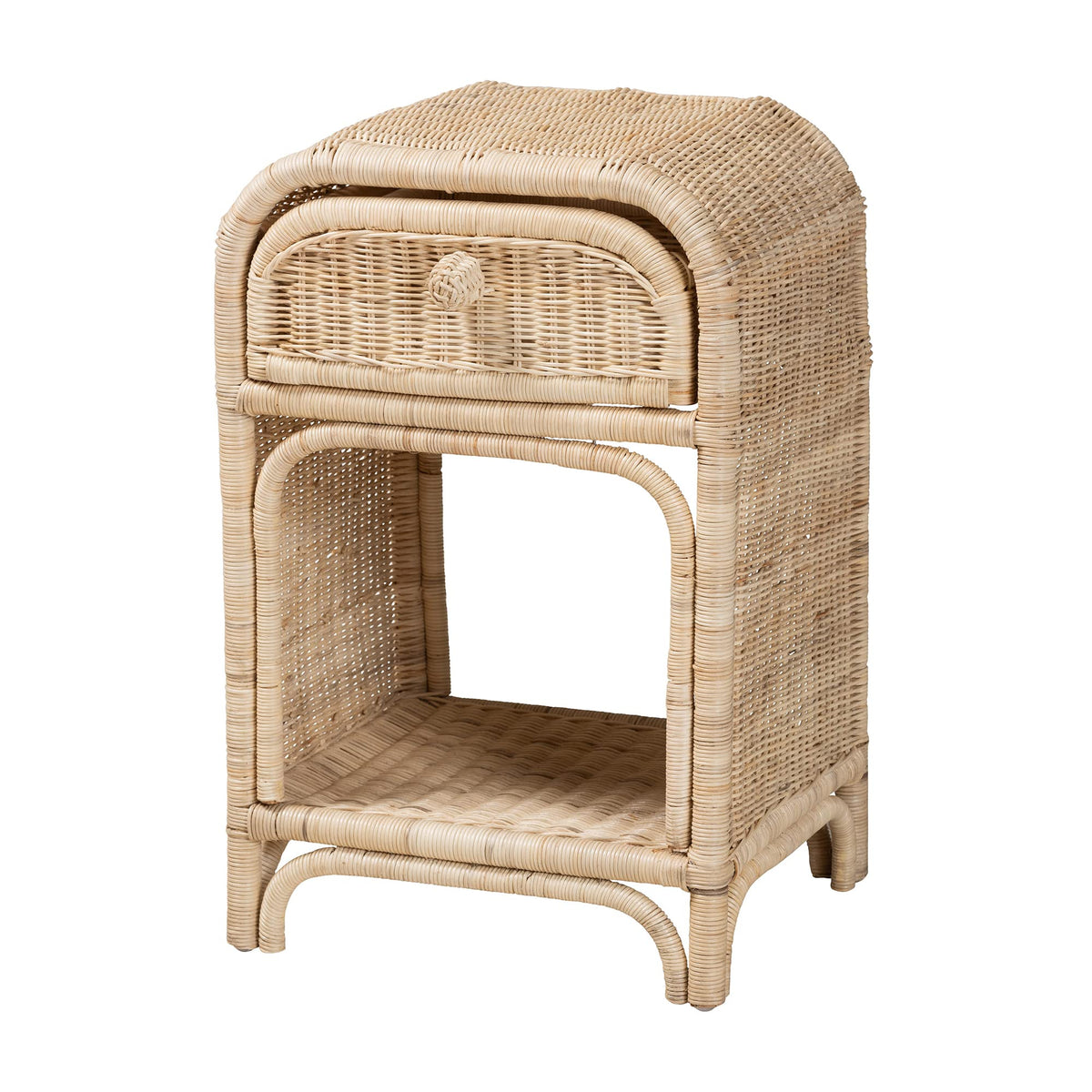 Bali & Pari Magni Natural Rattan Nightstand, 1-Drawer