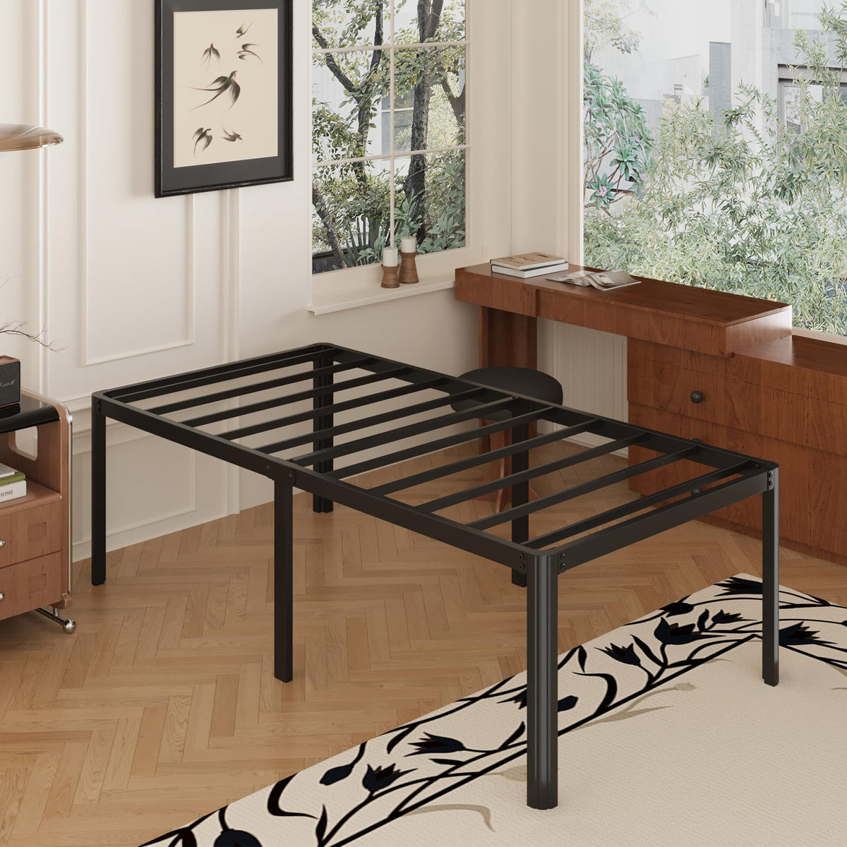 Yicensen 22 Inch High Twin Xl Bed Frames With Rounded Corner Legs, Heavy Duty Xl Twin Metal Platform Bed Frame No Box Spring Nee