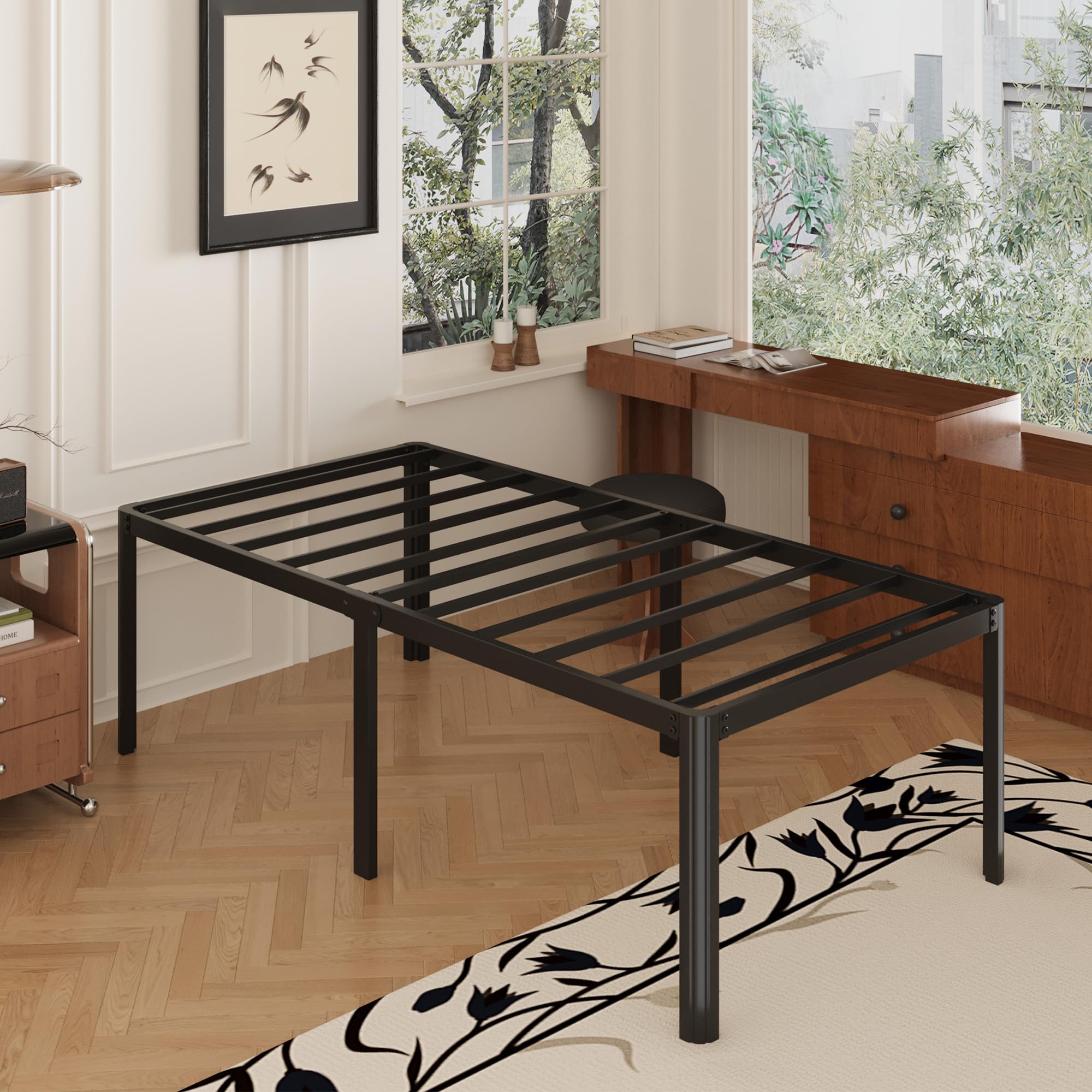 Yicensen 22 Inch High Twin Xl Bed Frames With Rounded Corner Legs, Heavy Duty Xl Twin Metal Platform Bed Frame No Box Spring Nee