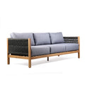 Armen Living Sienna Outdoor Eucalyptus Sofa Finish, Gray/Teak