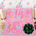 Bororo Glow In The Dark Blanket Castle Pink Blanket Birthday Gifts For Toddler Kids Girls Blankets