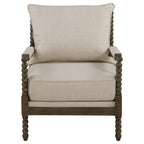 Coaster Home Furnishings Blanchett Cushion Back Accent Chair Beige and Natural
