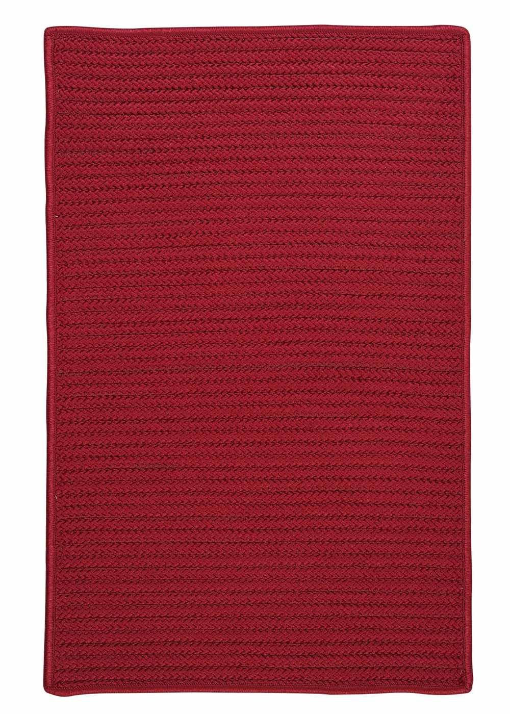 Colonial Mills Simply Home Solid Rectangular 10' X 13' Braided Modern Area Rug In Red Solid