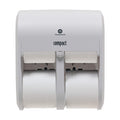Compact 4-Roll Quad Coreless High-Capacity Toilet Paper Dispenser by GP PRO (Georgia-Pacific), White, 1 Dispenser