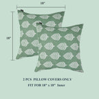 Funhome Outdoor Pillow Covers Only, No Insert! Pack Of 2 Square Throw Pillow Covers, Decorative Waterproof Modern Cushion Cases