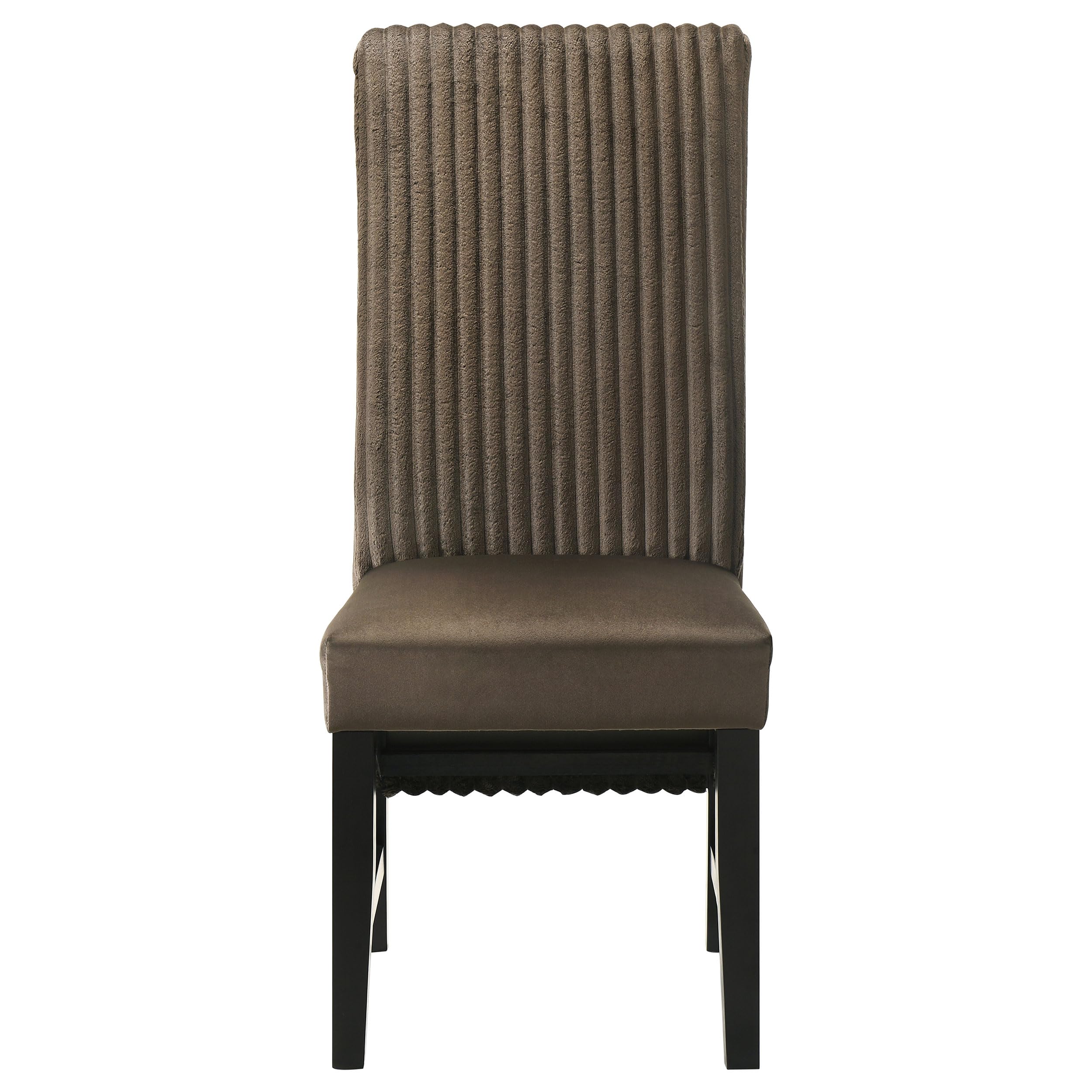 Coaster Home Furnishings Barrand Upholstered Dining Side Chair Chocolate (Set of 2)