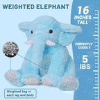 Jellymallow 5 Lbs 27' Weighted Stuffed Animals Panda Plushie, Cute Panda Weighted Plush Pillow Giant Stuffed Animals For Kids A