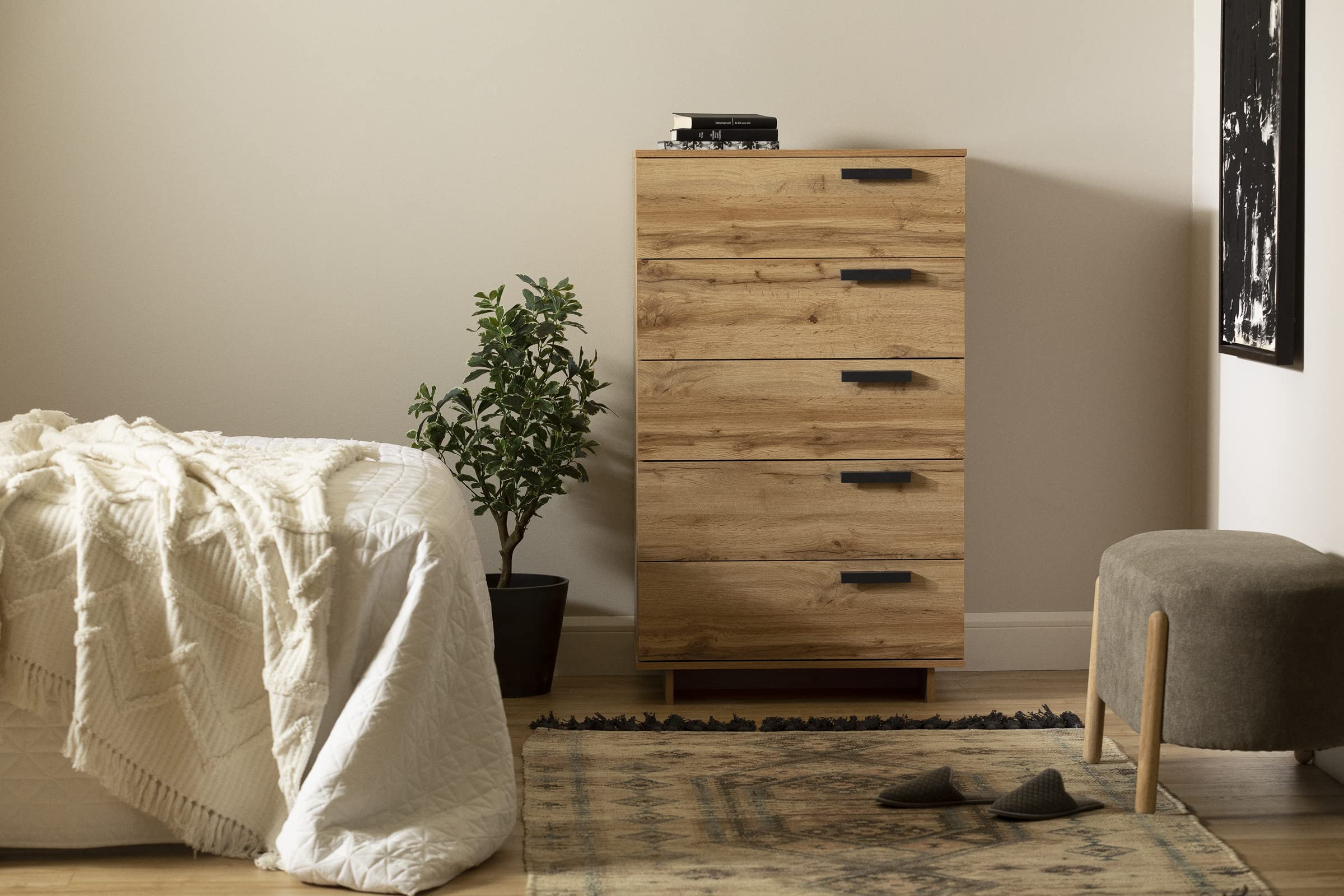 South Shore Cavalleri 5-Drawer Chest Storage Unit, Nordik Oak