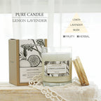 Aronica Non Toxic Soy Candles Organic For Home, Lavender Lemon Essential Oil Candle, All Natural Best Friend Gift, Luxury Home S