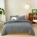 Clothknow Grey Comforter Set Full 3Pcs Dark Gray Bedding Comforter Sets Gray Full Size Comforter Men Boys Comforter Soft Charcoa