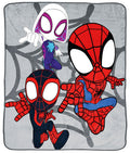 Spidey & His Amazing Friends Plush Throw Blanket - Measures 50 X 60 Inches - Kids Super Soft Fleece Bedding Features Ghost Spide