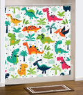 Fourth Shore Tropical Dinosaur Shower Curtain. Colorful Dinosaur Theme Will Add An Element Of Fun To Your Master, Guest, Kids, B