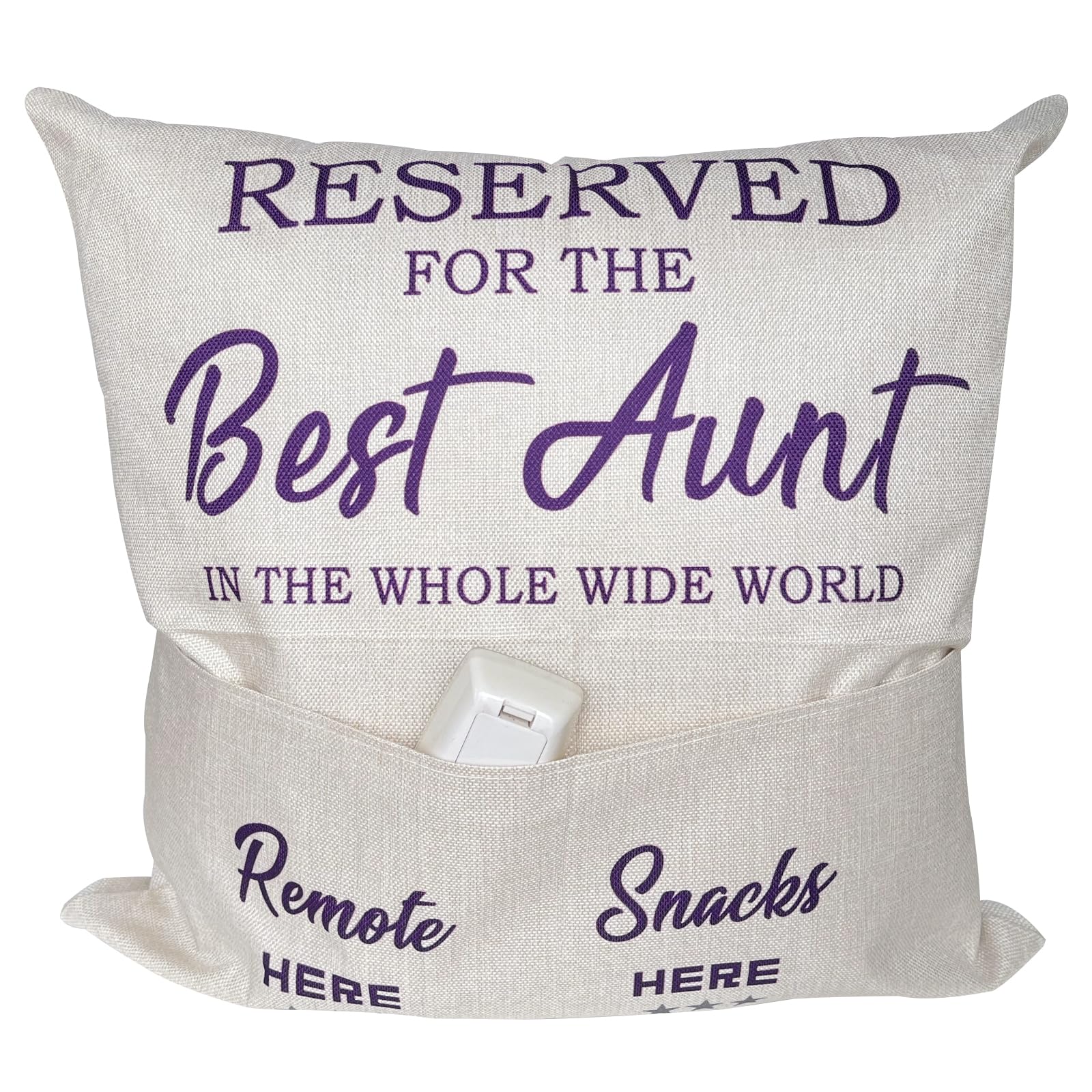 Aunt Gifts From Niece Nephew, Two-Pocket Aunt Throw Pillow Covers 18X18 Inch, Great Auntie Gifts For Birthday Christmas Annivers