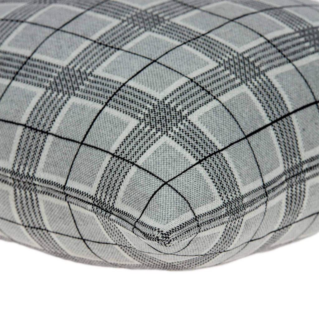 HomeRoots 100% Cotton Parkland Collection Qincy Transitional Grey Pillow Cover with Poly Insert