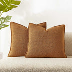 Juspurbet Mustard Yellow Boucle Throw Pillow Covers 24X24 Inch Set Of 2 For Couch Bedroom Sofa Living Room Decorative Soft Thick